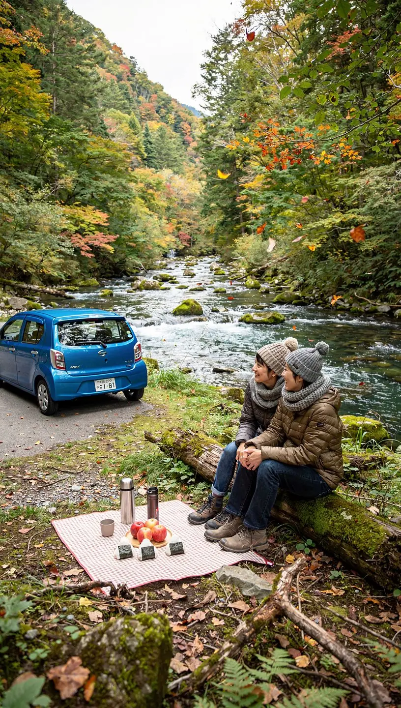 A scenic view of Mount Fuji with cherry blossoms in the foreground during springtime.